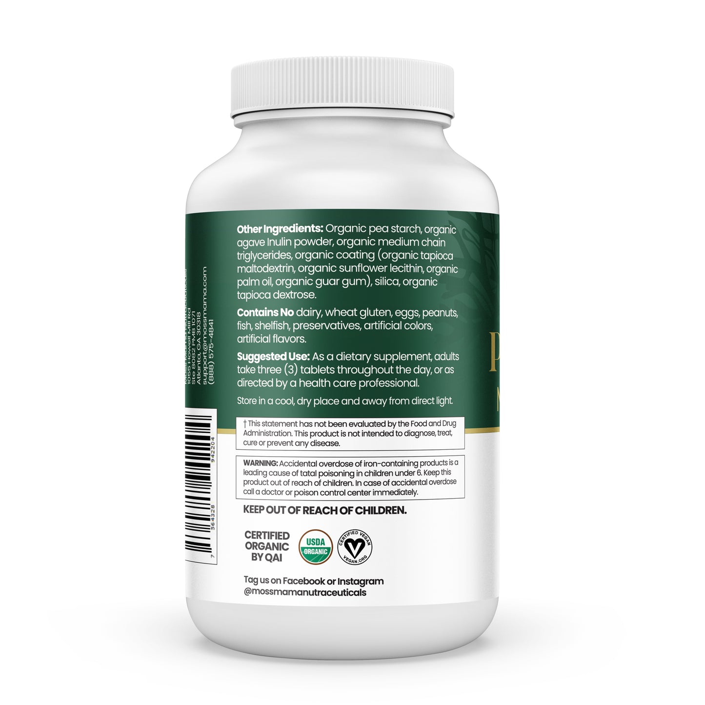 Organic Whole Food Prenatal Multivitamin for Pregnant and Lactating People