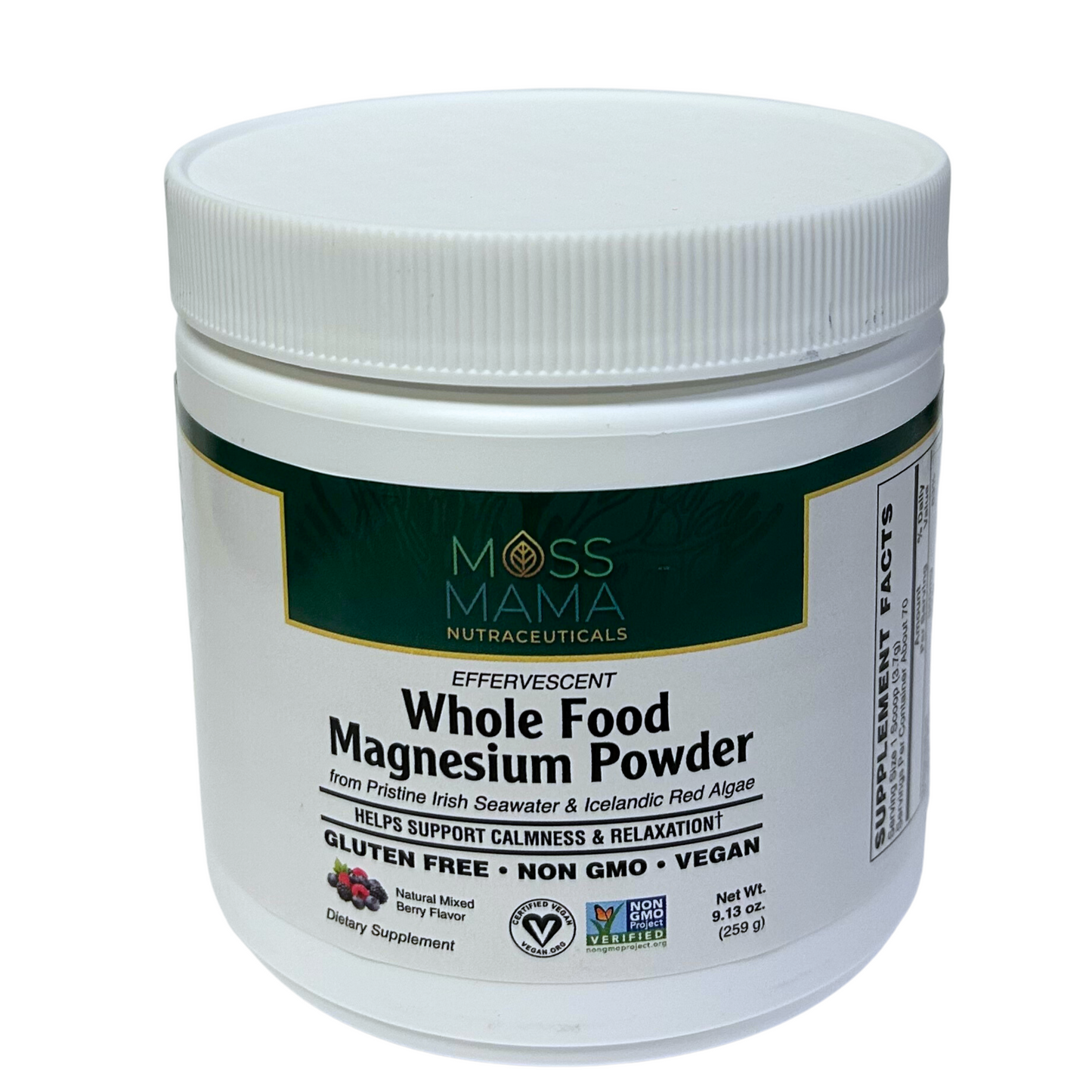 Organic Whole Food Magnesium Powder - Fast Absorbing